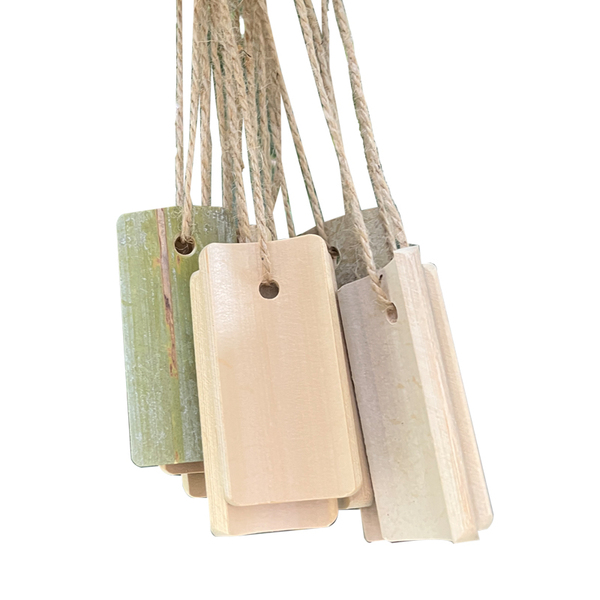 Natural Handmade Bamboo Tags with No Additives