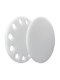White pp round plastic board pe nylon perforated rubber plate custom hole ring hard plastic disk pad processing