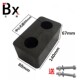 Truck container car anti-collision rubber shock absorbing rubber pad door buffer block railing rubber refrigeration truck anti-collision block accessories