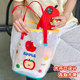 Momoai Jelly bag large capacity beach bag transparent waterproof swimming bag work handbag bath storage bag