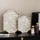 Full-colored white snow lotus tray polygonal tea tray fruit storage tray jewelry tray