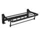Bathroom storage rack without holes, towel rack space aluminum bathroom wall-mounted storage toilet hanging rod bath towel rack