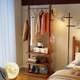 Wennuo solid wood coat rack household bedroom floor-standing clothes rack integrated clothes storage rack storage rack clothes rack clothes rack