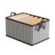 Clothing storage box Household fabric Clothing pants storage box Wardrobe layered folding basket Dormitory storage and organization box