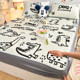 Ice silk mattress cover set three-piece mattress children's dormitory bed sheets for summer air conditioning soft mattress can be washed by machine