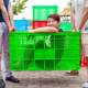 Thickened large material turnover basket rectangular number turnover items fruit plastic vegetable clothing storage loading vegetable frame express delivery box