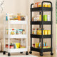 Cart storage rack kitchen floor-to-ceiling bedroom multi-layer baby snack mobile bathroom toilet storage rack
