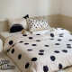 Ins style light luxury polka dots four-piece set for summer naked sleeping simple and high-end bedding cool quilt cover bed sheet 1.8