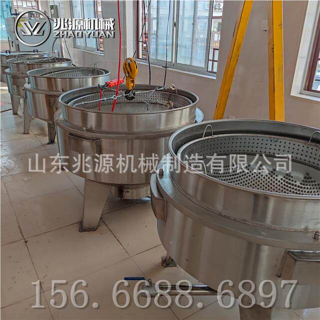 现货供应糯米煮夹层锅 型大食堂熬粥夹熬层锅 液化气加热制蒸锅