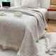French lace leopard print Class A cotton double-layer yarn bean bean quilt cover three or four pieces set tatami sheets winter