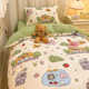 Ins Cotton Small Fresh Cartoon Student Door Three-Piece Set Pure Cotton Quilt Cover Bed Sheet Four-Piece Set Bedding