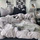 BLACK black big eyes mixed with super soft wash cotton men's high-end bed four-piece set dormitory bed sheet three-piece set