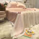 Princess style lace edge cool summer ice silk mat three-piece set washable foldable 1.5m1.8m rice sheet style