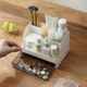 Multifunctional pen holder office desktop storage high-value large capacity creative multi-grid pen holder with drawer storage pen bucket