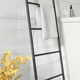 Nordic simple bedroom iron wall coat rack floor ladder-shaped clothes storage rack clothes hanger Mao Dixuan