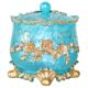European-style living room household trash can with lid move to a new home high-end resin trash can creative desktop storage barrel
