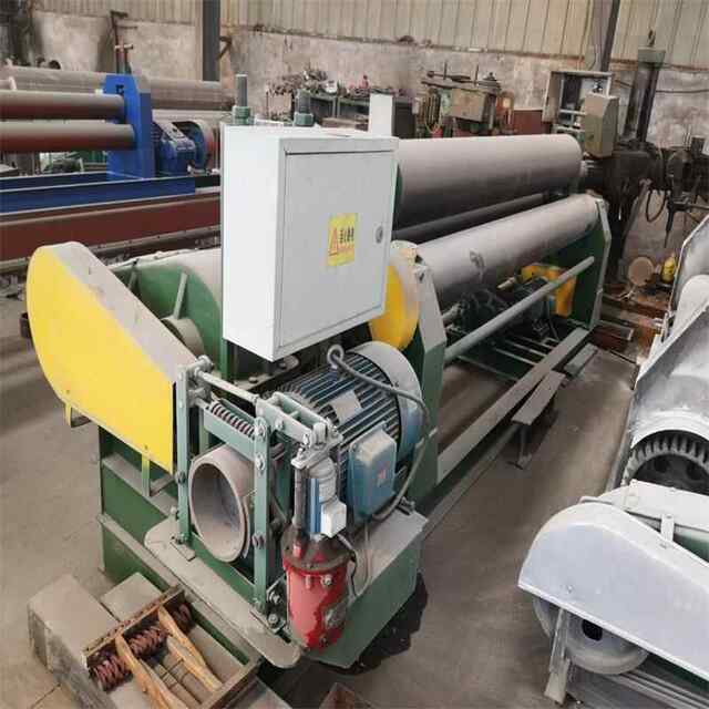 Semi-automatic plate rolling machine manual tube rolling machine small stainless steel round rolling machine mechanical electric three-roller rolling machine