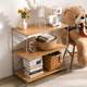 Japanese floor-standing multi-layer storage rack living room combination storage rack kitchen pot and bowl storage tableware cabinet wooden bookcase