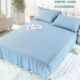 Sisimei high-end bed sheet skirt ice bubble mat technology fiber skin-friendly and comfortable washable three-piece cool mat