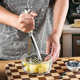 Stainless steel mashed potato scrubber baby food mashing machine home kitchen manual baby crushing tool