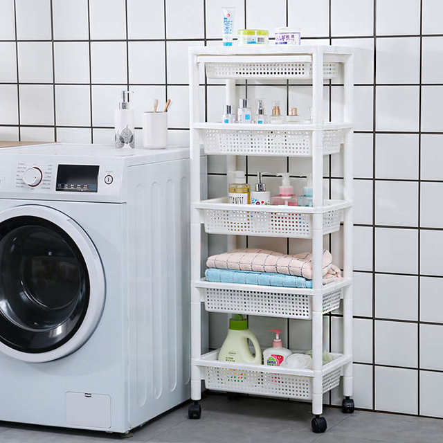Thickened simple layer rack storage rack floor-standing kitchen storage rack bathroom plastic thickened bathroom tripod