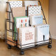 Bookshelf under the table can be movable trolley simple children's book shelf picture book storage rack floor-standing storage rack