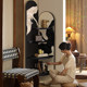 French retro living room storage rack corner decorative cabinet small apartment corner bookcase bedroom floor-to-ceiling multi-storey storage cabinet