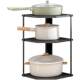 Multi-layer pot rack kitchen corner storage rack under sink countertop pot rack wall corner double-layer pot storage rack