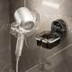 Suction cup hair dryer bracket storage rack without punching lazy hanger hair dryer rack storage rack airtub hair dryer