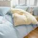 Ins wind, fresh and fresh sheets, four-piece set, creamy quilt cover, bed cover, dormitory, bed three-piece set, wash cotton 4