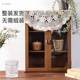 Yili solid wood kitchen wall hanging shelf desktop small storage cabinet cosmetic storage cabinet bedroom living room wall