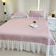 Class A bed cover mat three-piece set folding air conditioning soft mat washable machine ice silk mat double summer bed sheet