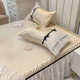 Fairy temperament ice silk mat three-piece set for summer washing and cool bed sheet princess lace edge air conditioning mat