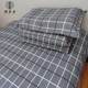Student dormitory pure cotton three-piece set top and bottom sheets and quilt covers pillow covers checkered bed covers single and double cotton mattress covers