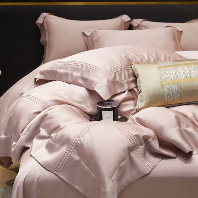 120 pieces of Tianshi 4 four-piece set of ice silk naked sleeping silk light luxury high-end bed sheets, quilt covers, home textiles and bedding