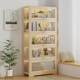 Solid wood door bookshelf floor multi-layer wall storage rack household simple children's bookcase study storage cabinet
