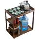 Tea table, small tea table, Nanzhu mobile tea table, tea cart living room balcony boiling water, tea cabinet, tea set storage rack