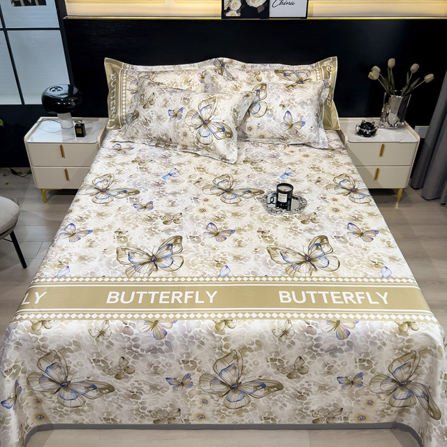 12 high-end ice silk mat three-piece set double air conditioning mat machine washable foldable soft mat student mat cold bed sheet