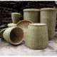 Bamboo weaving products Bamboo weaving tea basket storage basket Supermarket bamboo basket display basket Farm extra-large fruit bamboo basket