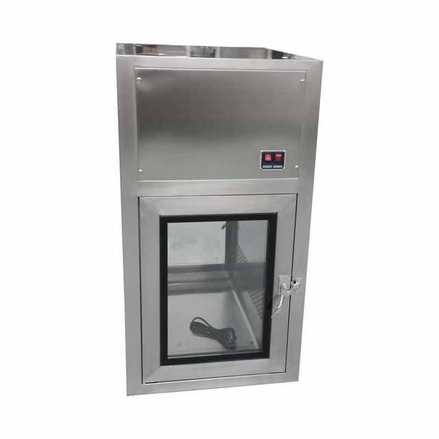 Self-cleaning transfer cabinet item transfer is not contaminated and clean room with a hundred-level purification mechanical interlocking clean transfer window