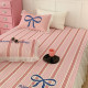 Love bow bed skirt latex mat cool mat three-piece set summer soft mattress mattress sheets can be washed with water