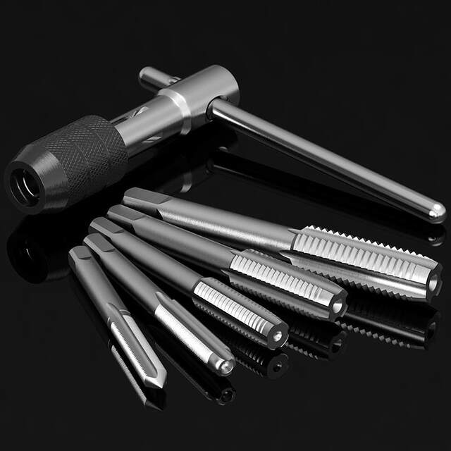 Tape tapping tooth swing hand set screw tapping wrench manual tapping tool drill bit wire hardware tool