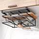 Kitchen double-layer punch-free cabinet hanging pot lid storage rack cutting board placement rack cutting board rack layer storage rack