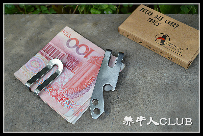 CATTLE BREEDER CLUB STAINLESS STEEL MULTI-FUNCTION WALLET BANKNOTE HOLDER BANK CARD HOLDER KEYCHAIN BOTTLE OPENER