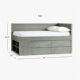 Small apartment boy and girl children's bed simple high t box storage solid wood bed 1.2 meters drawer half high bed single custom