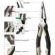 High hardness imported German multifunctional tip pliers 8-inch wire stripper pliers special hardware tools