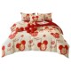 Simple cotton wedding four-piece q red sheet quilt cover wedding bedding new wedding quilt