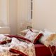 Simple wedding four-piece set red sheet quilt cover wedding bed R supplies wedding dowry wedding quilt