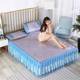 Spot bed skirt ice silk mat two/three-piece set washable D folding sheet double dormitory summer thick air conditioning