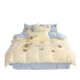2025 new towel embroidered four-piece set cartoon quilt cover student accommodation three-piece set bed sheets bed fittings girl